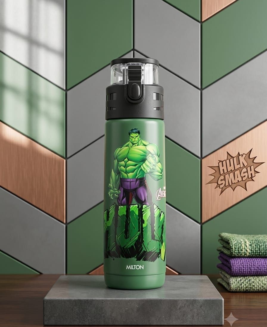Milton Marvel Mighty 900 Hulk Thermosteel Water Bottle (900 ml)