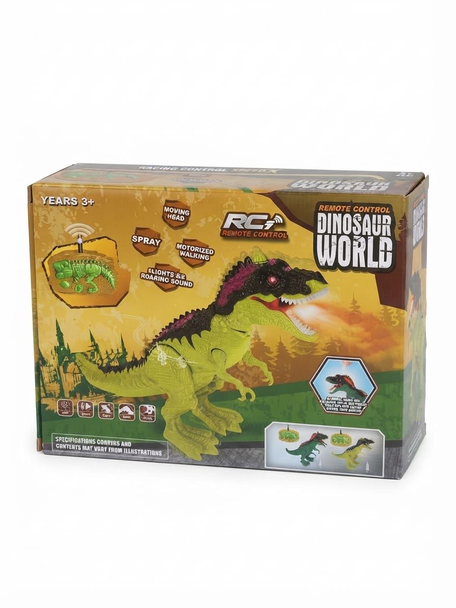 Remote Control Walking T-Rex Dinosaur with Smoke Mist Spray & Roaring Sound (Ages 3+) — photo 3 of 3