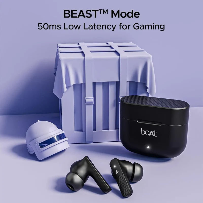 boAt Airdopes 91, 45HRS Battery, 50ms Low Latency, ENx Tech, Fast Charge, IPX4, IWP Tech, v5.3 Bluetooth Earbuds, TWS Ear Buds Wireless Earphones with mic — photo 4 of 8