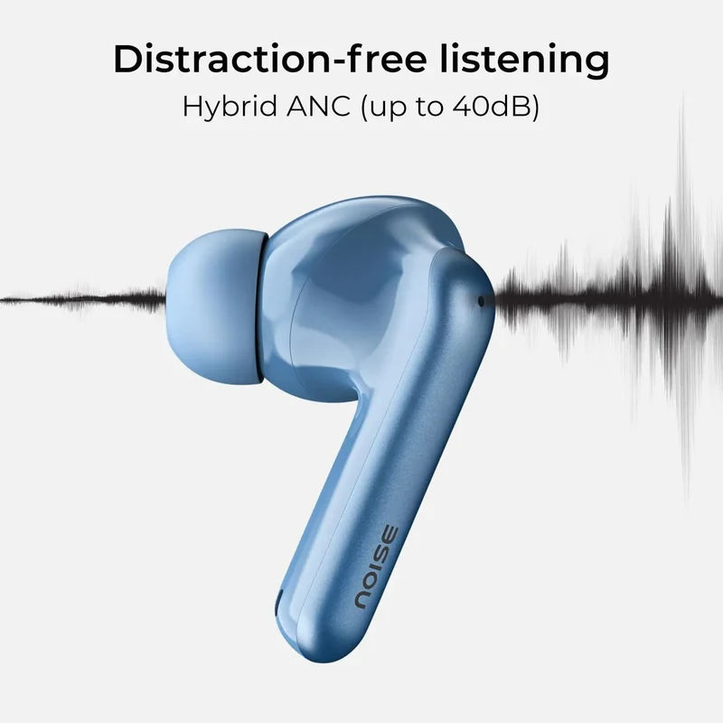 Noise Newly Launched Air Buds Pro 4 in-Ear Truly Wireless Earbuds with Metallic Finish, Hybrid ANC (Upto 40dB), 50H of Playtime, Dual Pairing, Spatial Audio, BT v5.3 — photo 4 of 10