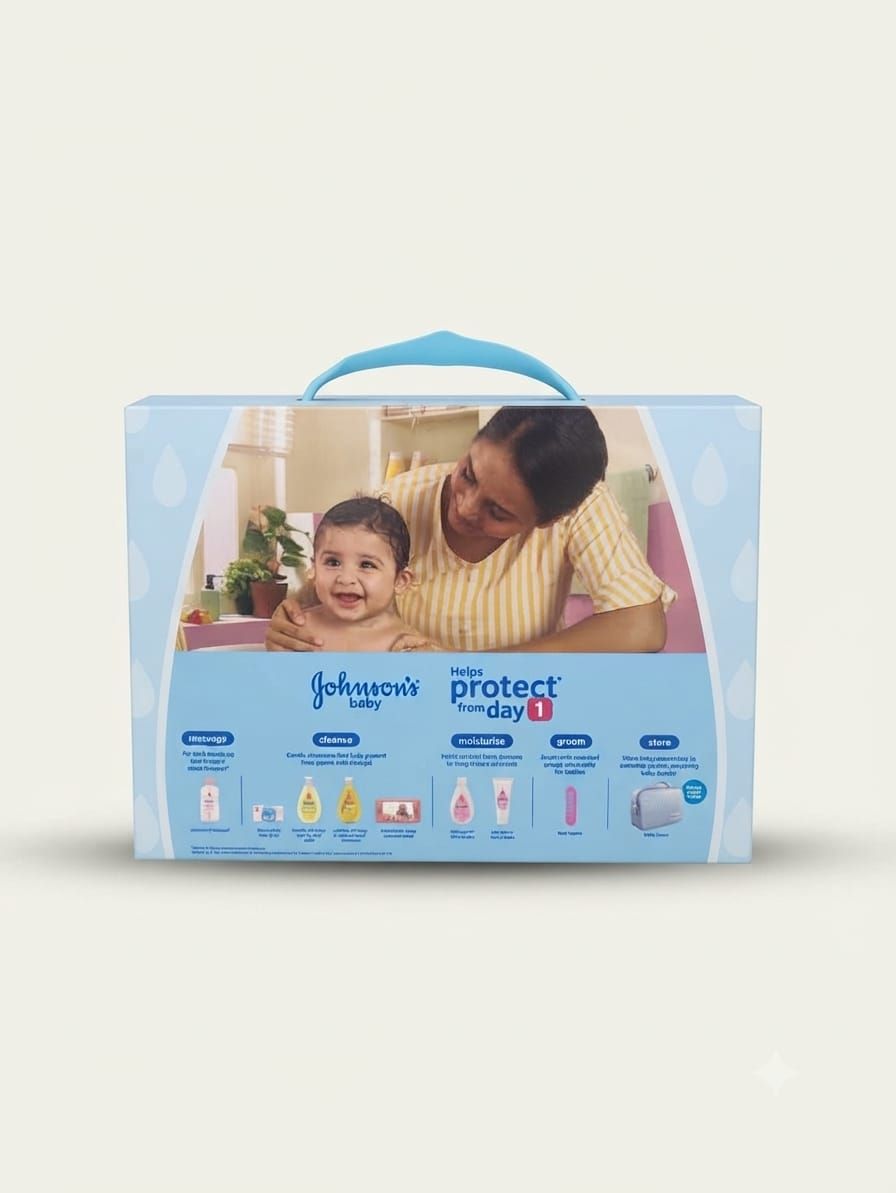 Johnson's Baby Gift Set with Travel Pouch – 9-Piece Newborn Care Hamper — photo 3 of 3