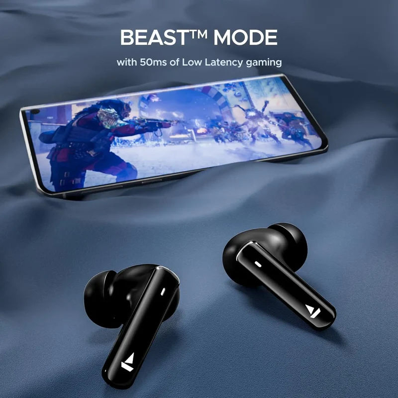 boAt Airdopes 121 Pro Plus Truly Wireless in Ear Ear Buds w/ 100 HRS Playtime, 4 Mics w/ENx™, 50ms Low-Latency Beast™ Mode, ASAP™ Charge, IWP™ Tech, BT v5.3 & IPX5 Earbuds TWS (Black) — photo 5 of 8
