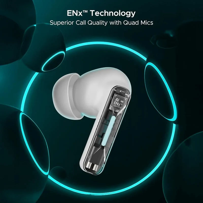 boAt Immortal Airspeed Pro Truly Wireless in- Ear Earbuds w/ 32dB ANC, Beast™ Mode with 40ms Latency, 40hrs Playback, 4 Mics with ENx™, Premium ID w/LEDs & ASAP™ Charge(White Sabre) — photo 6 of 10