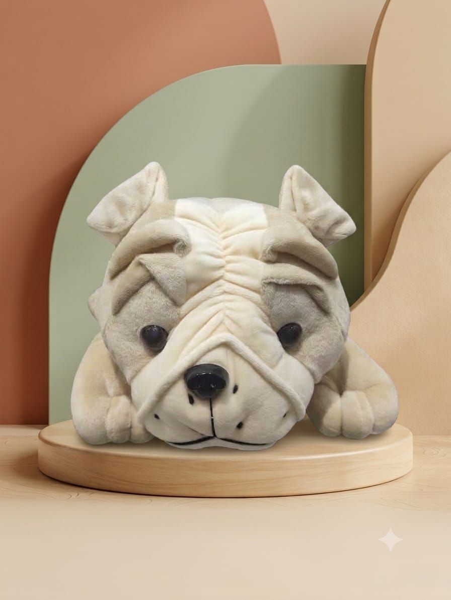 Cozy Paws Sleeping Bulldog Soft Plush Doll