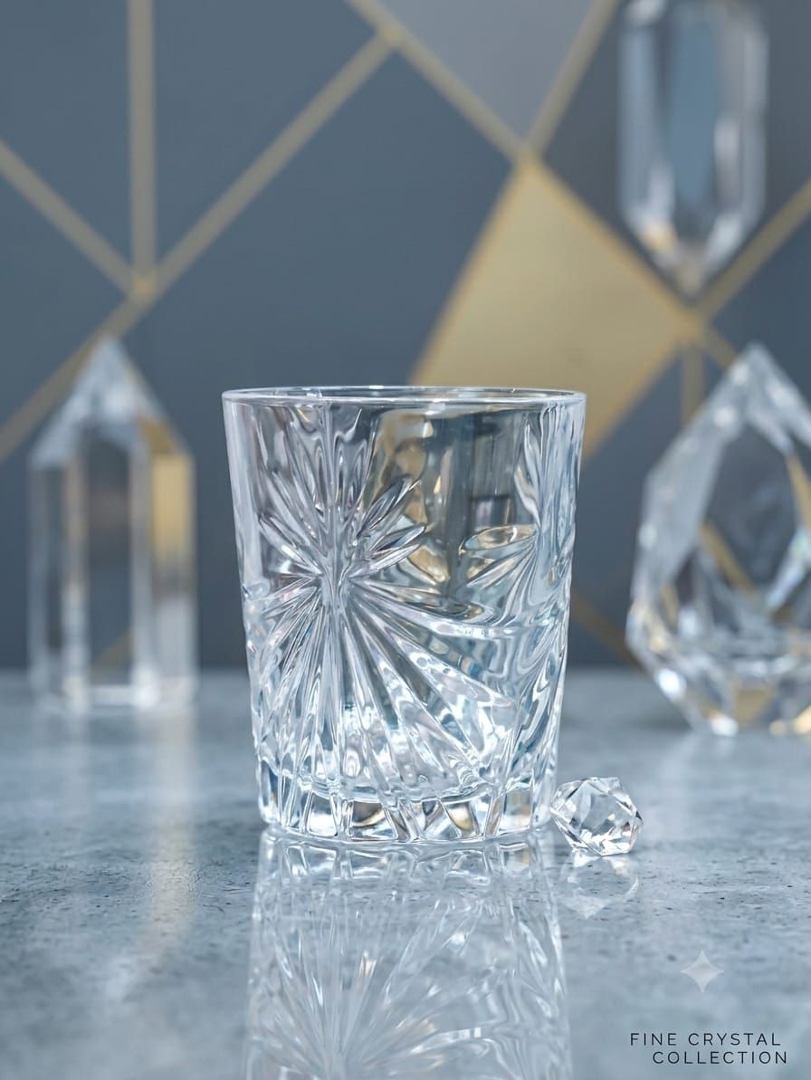 Imperial Starburst Old Fashioned Crystal Glasses – Set of 6