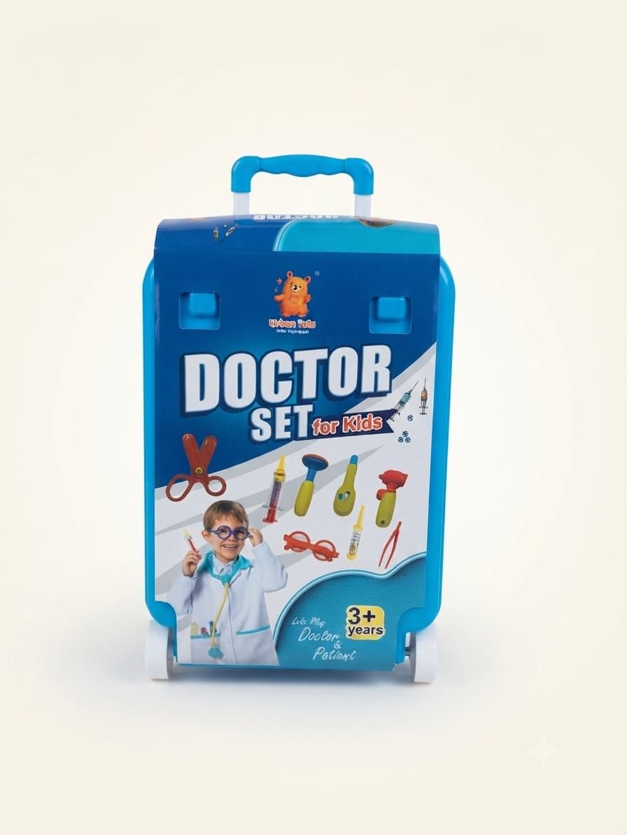 Doctor Set for Kids 2-in-1 Wheeled Trolley Suitcase Playset (Ages 3+)