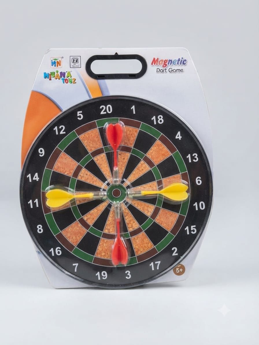 MN Niyana Toyz Magnetic Dart Game Set with 3 Safe Blunt Darts (Ages 5+)
