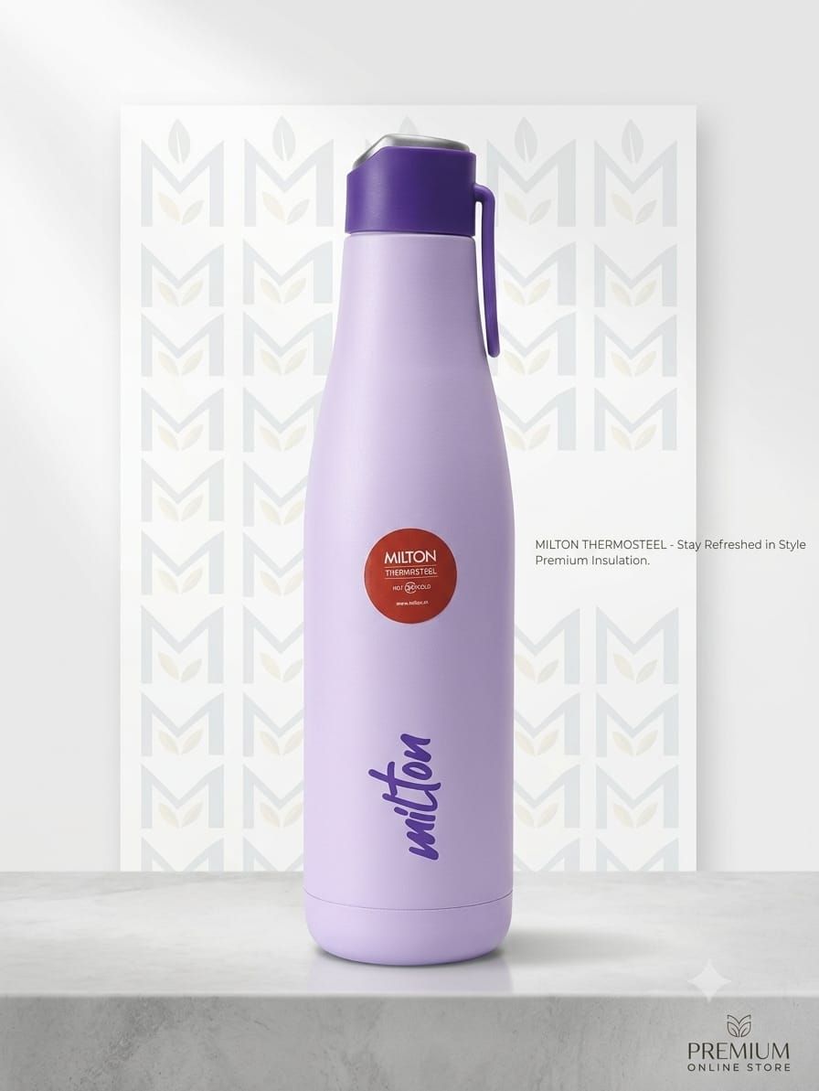 Milton Fame 1000 Thermosteel Vacuum Insulated Water Bottle – Lavender Purple (1 L)
