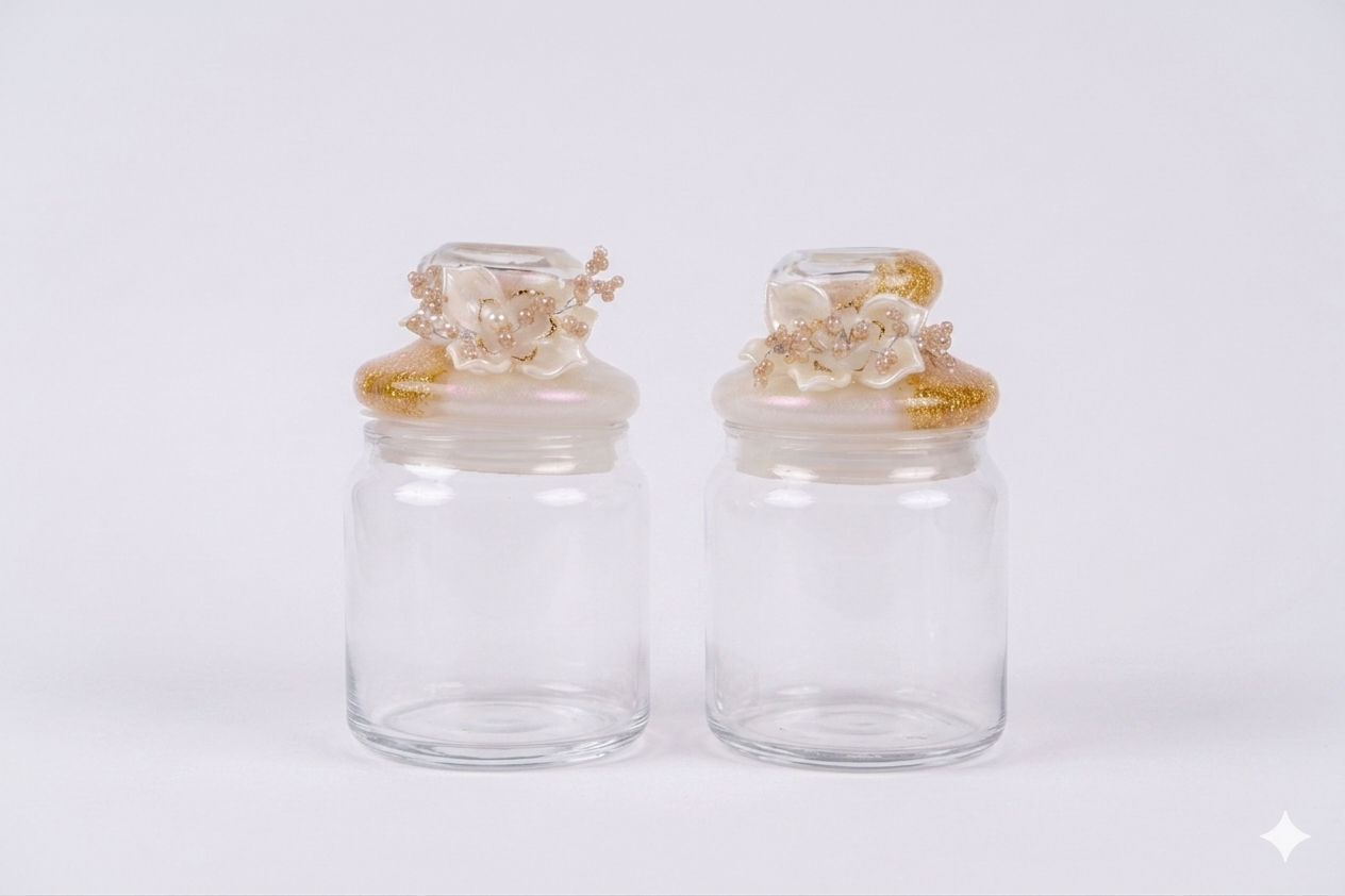 Designer Dry Fruit Jar Tray Set