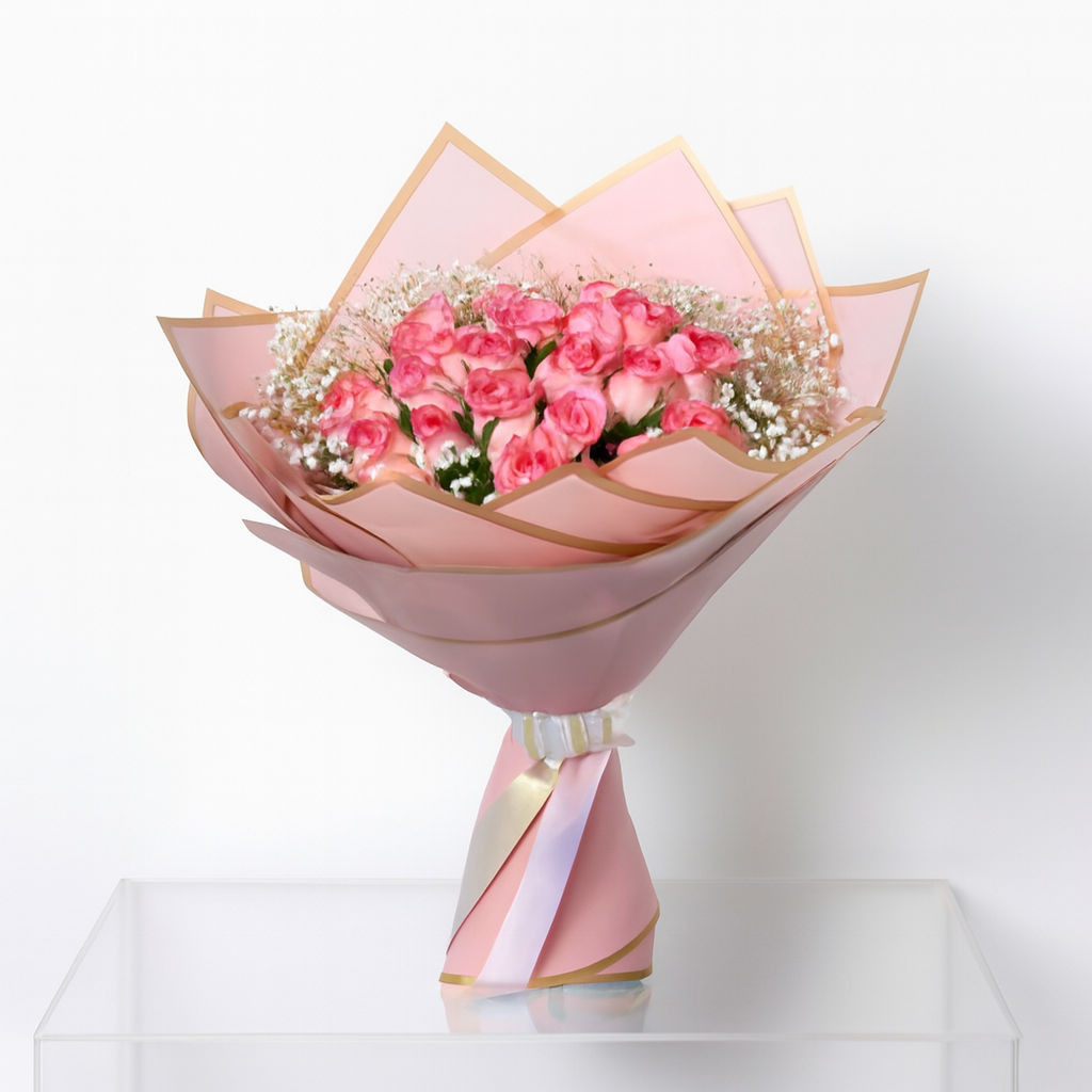 10 Pink Rose Luxe Bouquet
