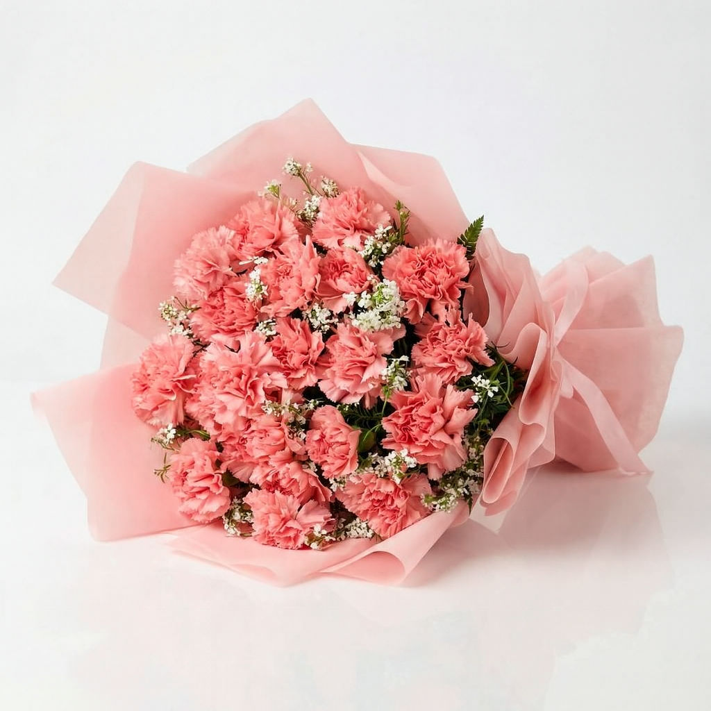 20 Lovely Pink Carnations