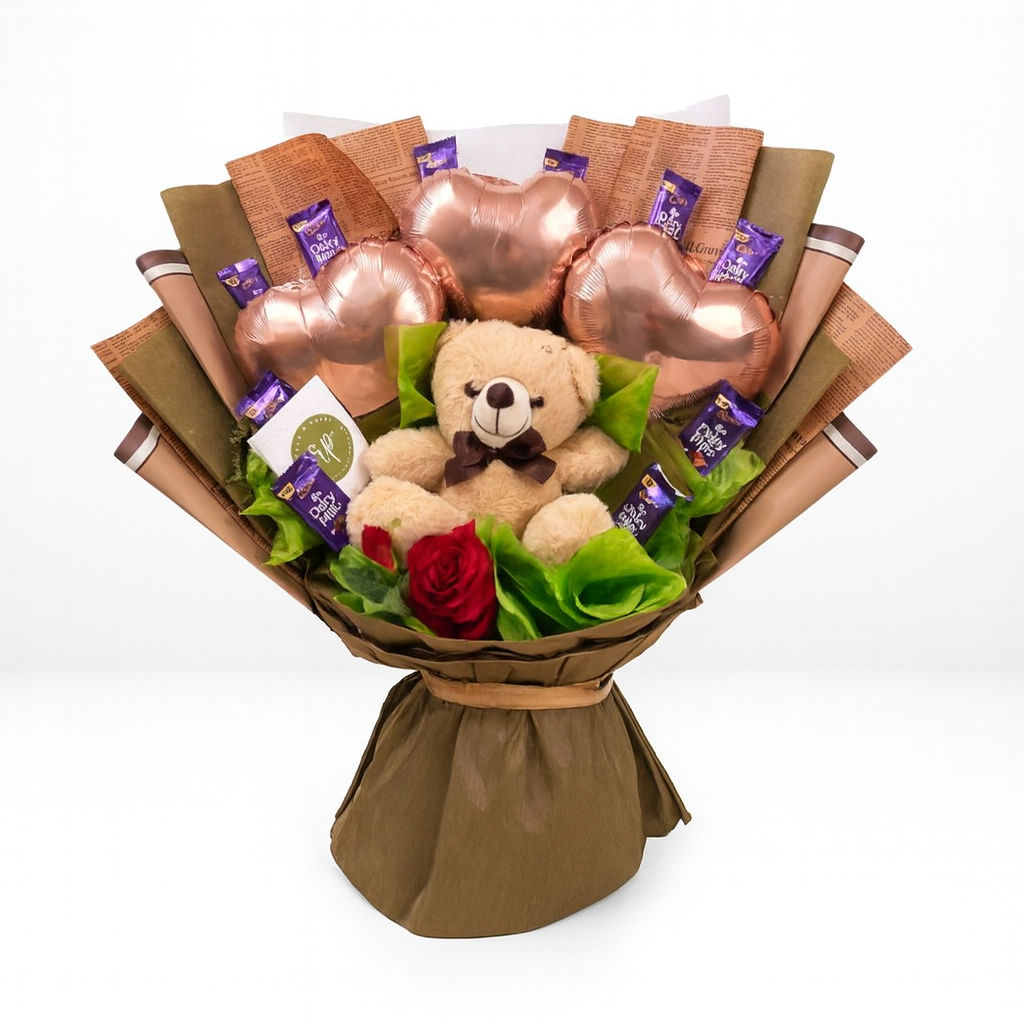 Deluxe Balloon, Plush & Chocolate Mega-Bouquet