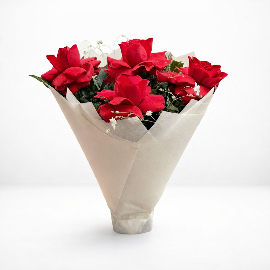 5 Red Roses Bunch