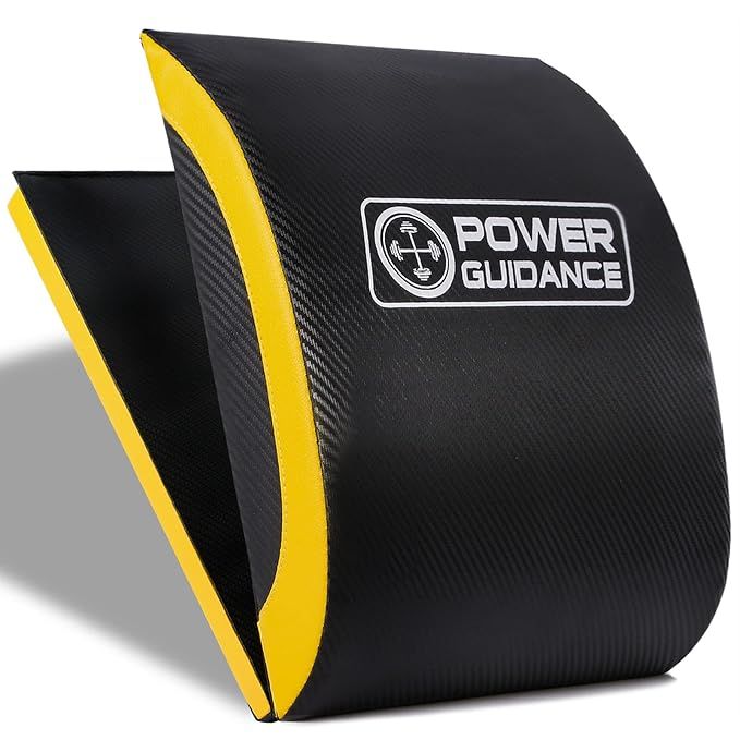 POWER GUIDANCE Ab Exercise Mat - Sit Up Pad - Abdominal & Core Trainer Mat for Full Range of Motion Ab Workouts (black #2, 14.2" x 11.8")