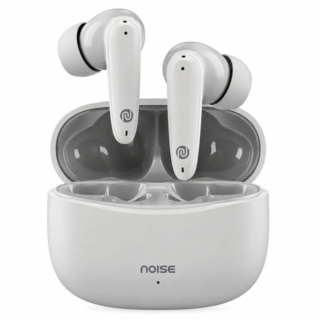 Noise Buds VS106 Truly Wireless in-Ear Earbuds with 50H Playtime, Quad Mic with ENC, Instacharge(10 min=200 min),Ultra-Low Latency(up to 40ms), 10mm Driver, and BT v5.3 (Cloud White)