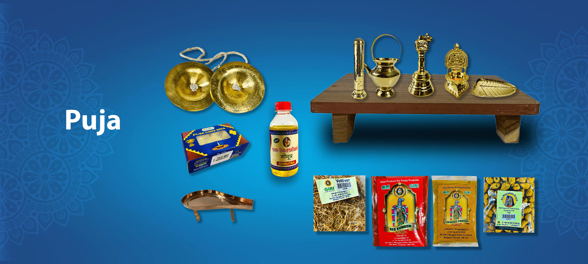  General Puja Kit Pooja Set (Cotton Wicks) : Home & Kitchen