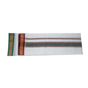 Angavastra - 1.80 Meters | Mayilkan Border Towel for Men/ Uthriyam/ Kasavu Shawl