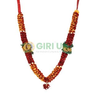Mala - 22 Inches | Garland for Idols & Photo Frame/ Satin Material/ Flower Design