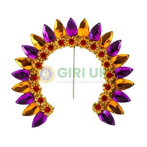 Arch - 6 Inches | Varalakshmi Decor/ Hair Accessories/ Multi Colour Stone Arch/ Jewellery for Goddess