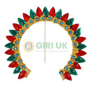 Arch - 7.5 Inches | Varalakshmi Decor/ Hair Accessories/ Multi Colour Stone Arch/ Jewellery for Goddess