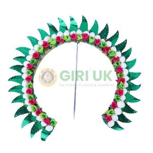 Arch - 7 Inches | Varalakshmi Decor/ Hair Accessories/ Artificial Flower Arch/ Jewellery for Goddess