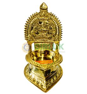 Brass Kamakshi Lamp - 14cm