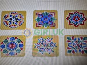 Kolam Sticker 4 x 4 inches - 6pcs