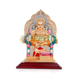 Kuberan Idol - 8 Inches | Kuber Murti Statue for Home/ Gifts/ Golden Finish