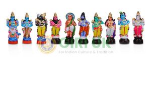 Dasavataram Set - Medium - Clay - 10 Pcs -10 Inch