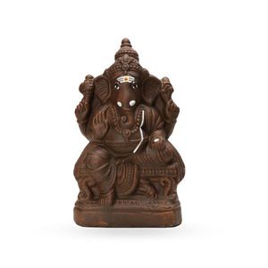 Ganapati Simhasanam - 9 Inch | Giri Golu Doll/ Clay/ Ganesh Murti/ Navratri Bommai/ Gifts
