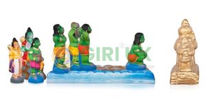 Sethu Panthanam Set - Clay - 9 Pcs - 8 Inch