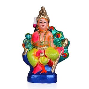 Mayil Murugan - 9 Inch | Giri Golu Doll/ Clay/ Peacock Murugar/ Navratri Bommai/ Gifts