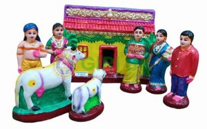 Veedu Grahapravesam Set - Clay - 10 Pcs - 9 Inch