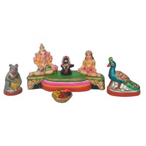 Vinayagar Murugar Lingapooja Set - Clay