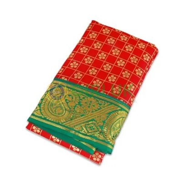 Festive Wear Printed Border Amman Saree for goddess statue idol Dress, 5 G,  Size: 2 M To 20 M at Rs 200/piece in Kancheepuram