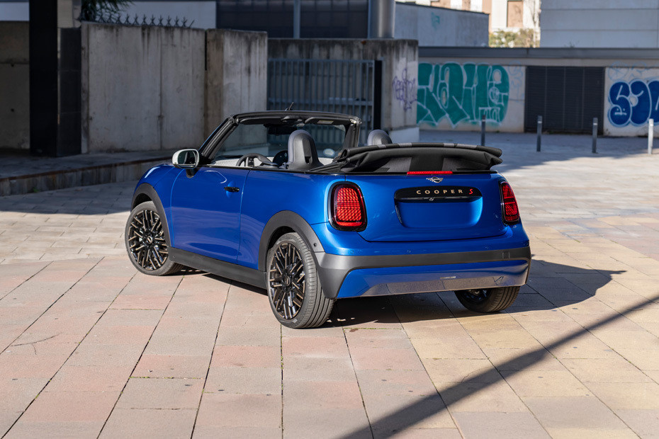 Rear Cross Side View of Mini Convertible Rear Cross Side View of Mini Convertible