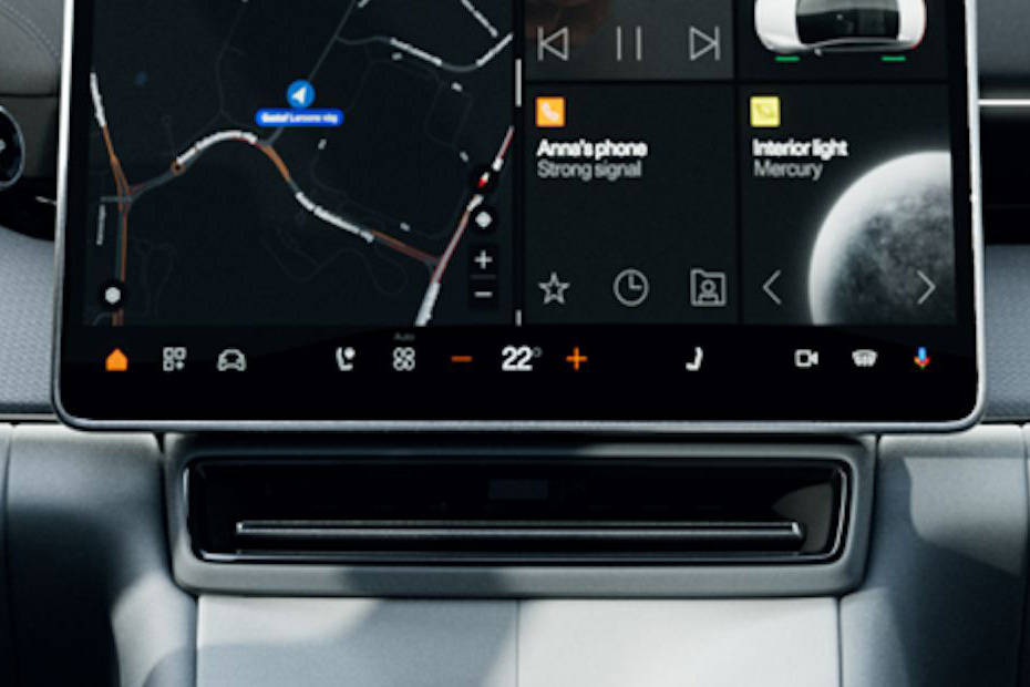 Front AC Controls of Polestar 4 Front AC Controls of Polestar 4