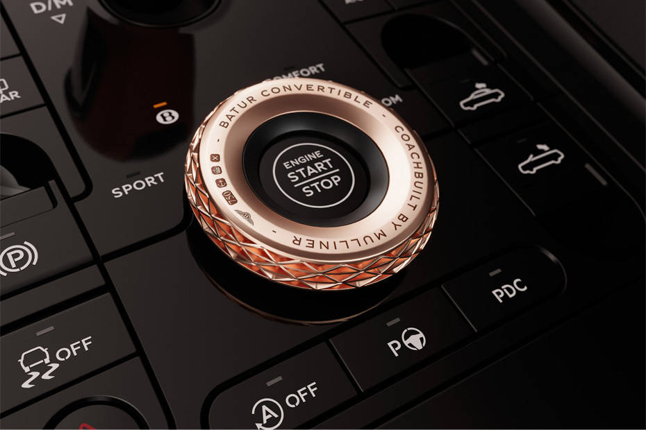 Center Controls of Bentley Batur Center Controls of Bentley Batur