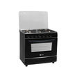 Zero Appliances 6 Burner Full Gas Stove With FFD and Battery Ignition – Black