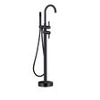 BTB012- Blackened brass floor mounted bath mixer, with hand mixer