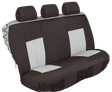 5 Piece Safari Rear Seat Cover Set - Black and Grey