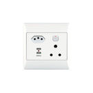 1X16A + 1 Euro + USB Socket Outlet 4X4 with White Cover