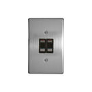 Classic Switches - 2 x 4 2 Lever 1 Way - Silver