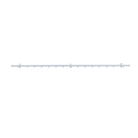 Curtain Track C-Steel Single White 2.5 m