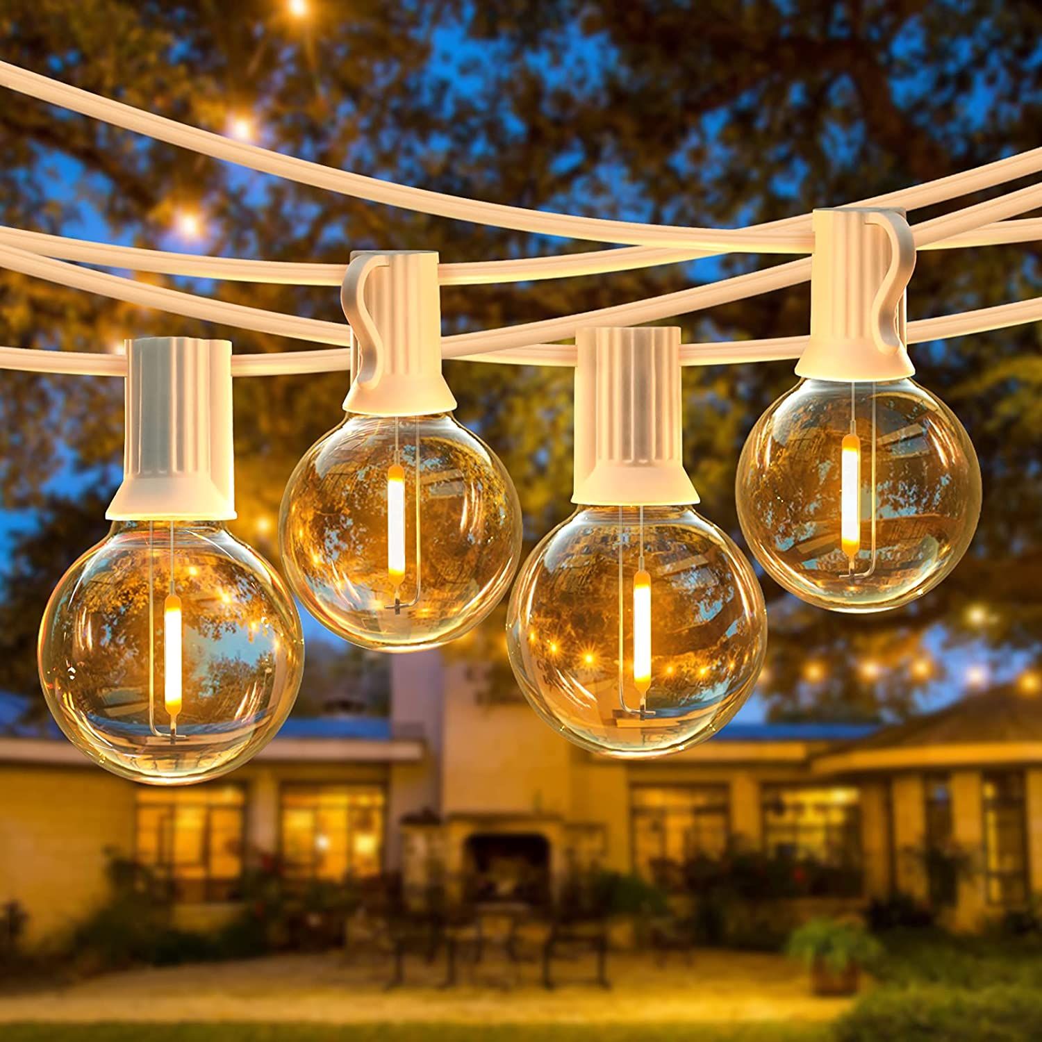 Orange bulb clearance string lights