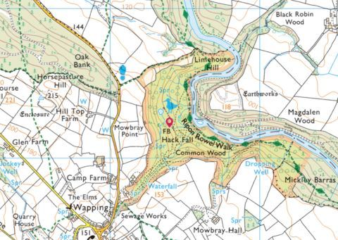 Hackforth Map Hackfall Woods - Harrogate & District Naturalists Society