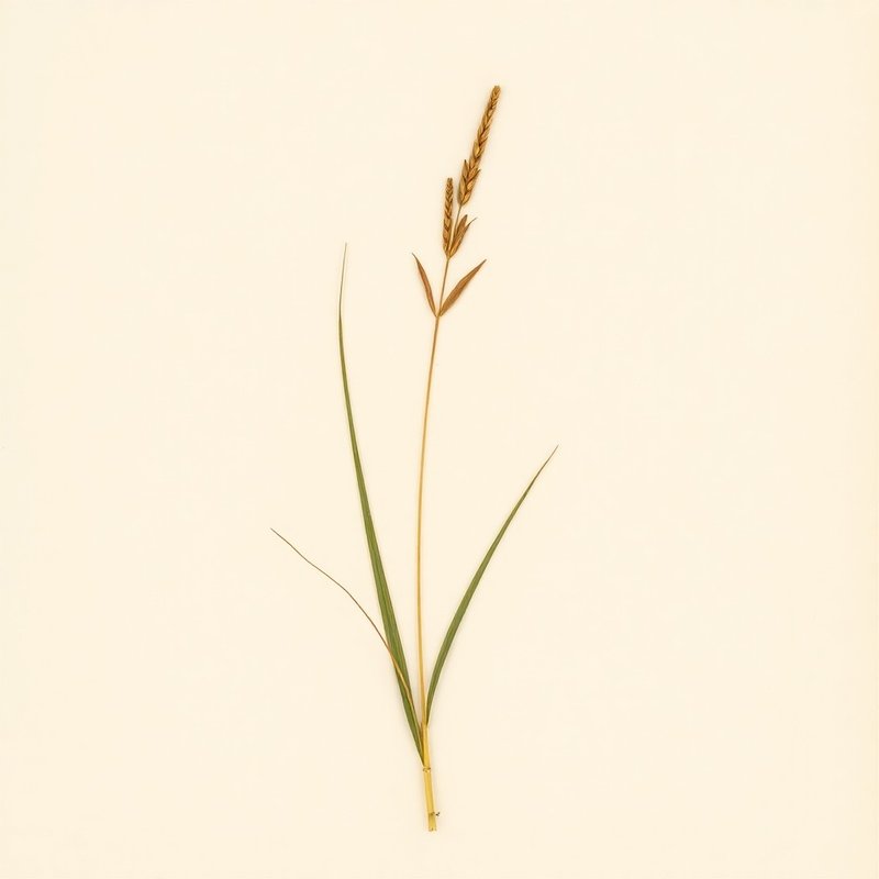 Acorus gramineus (Grass-leaved Sweet Rush) — botanical photograph