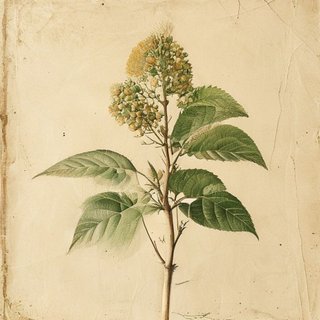 Actinidia kolomikta (Variegated-leaf hardy kiwi) — botanical photograph