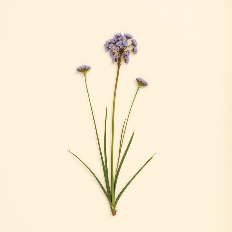 Allium nutans (Blue Chives) — botanical photograph
