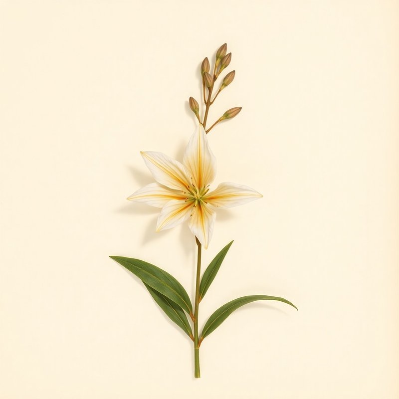 Alstroemeria aurea (Peruvian Lily) — botanical photograph